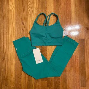 Lululemon Align Pant & Energy Bra Long Line in Maldives Green - RARE COLOR